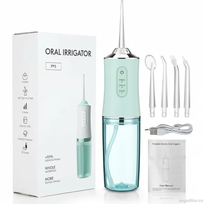 جهاز تنظيف الأسنان بالماء اللاسلكي