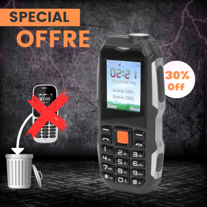 هاتف عسكري محمول ضد الصدمات ببطارية قوية – للاتصال بدون قلق