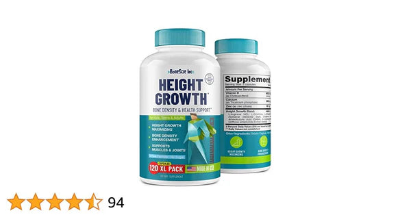 مكمل زيادة الطول الطبيعية – دعم العظام والنمو
