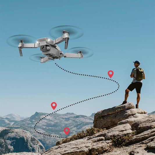 الذكي | قابل للحمل و الطيّ+ تحكم عن بُعد + ثبات رائع Drone E88